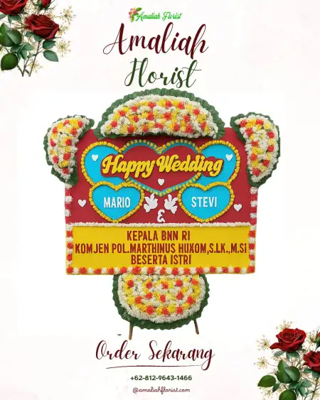 Papan Bunga Pernikahan Ngengor